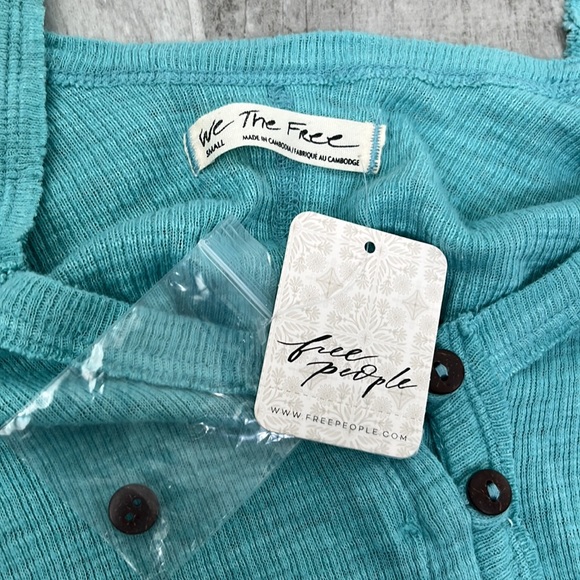 FREE PEOPLE WE THE FREE Dream Weaver Tank Tahiti Breeze Top Size Small NWT - Picture 4 of 10